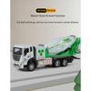 1/32 Concrete Mixer Truck Engineering Vehicle Alloy Metal Diecast Model Car Children Toy Car with Sound and Light Pull Back Gift