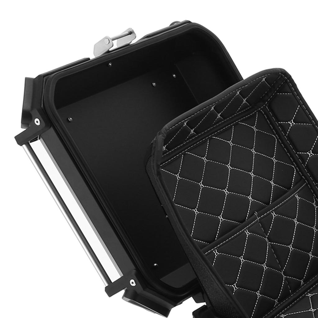Universal Black 45L Motorcycle Adventure Aluminum Top Case Tail Box Luggage