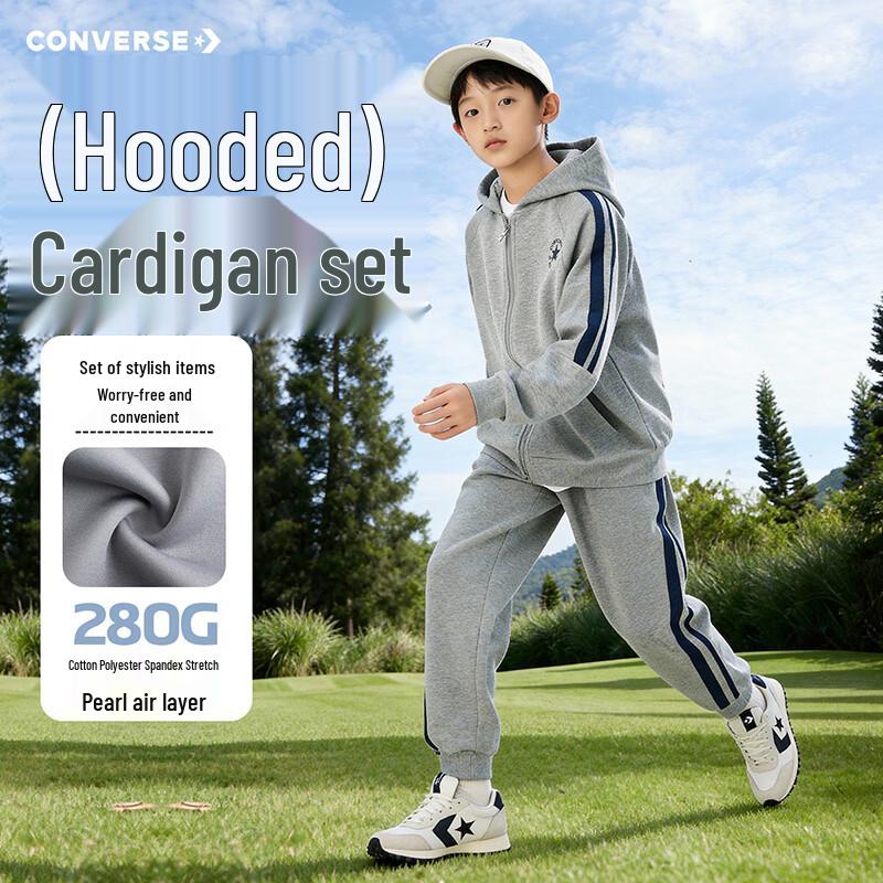 Converse Youth Side Stripe Hoodie & Pants Set 5