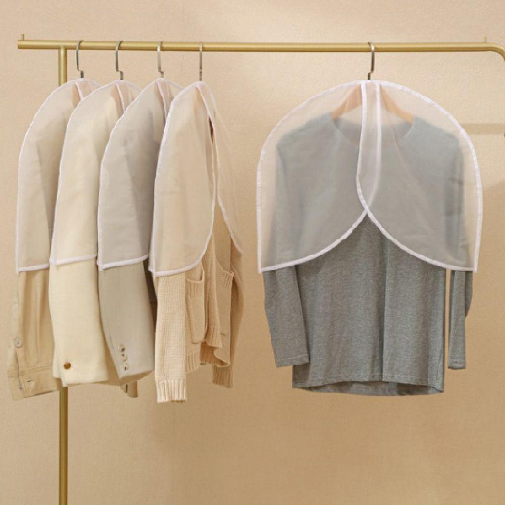 5Pcs Moistureproof Hanging Suit Cover Dustproof Garment Protectors Bedroom Storage