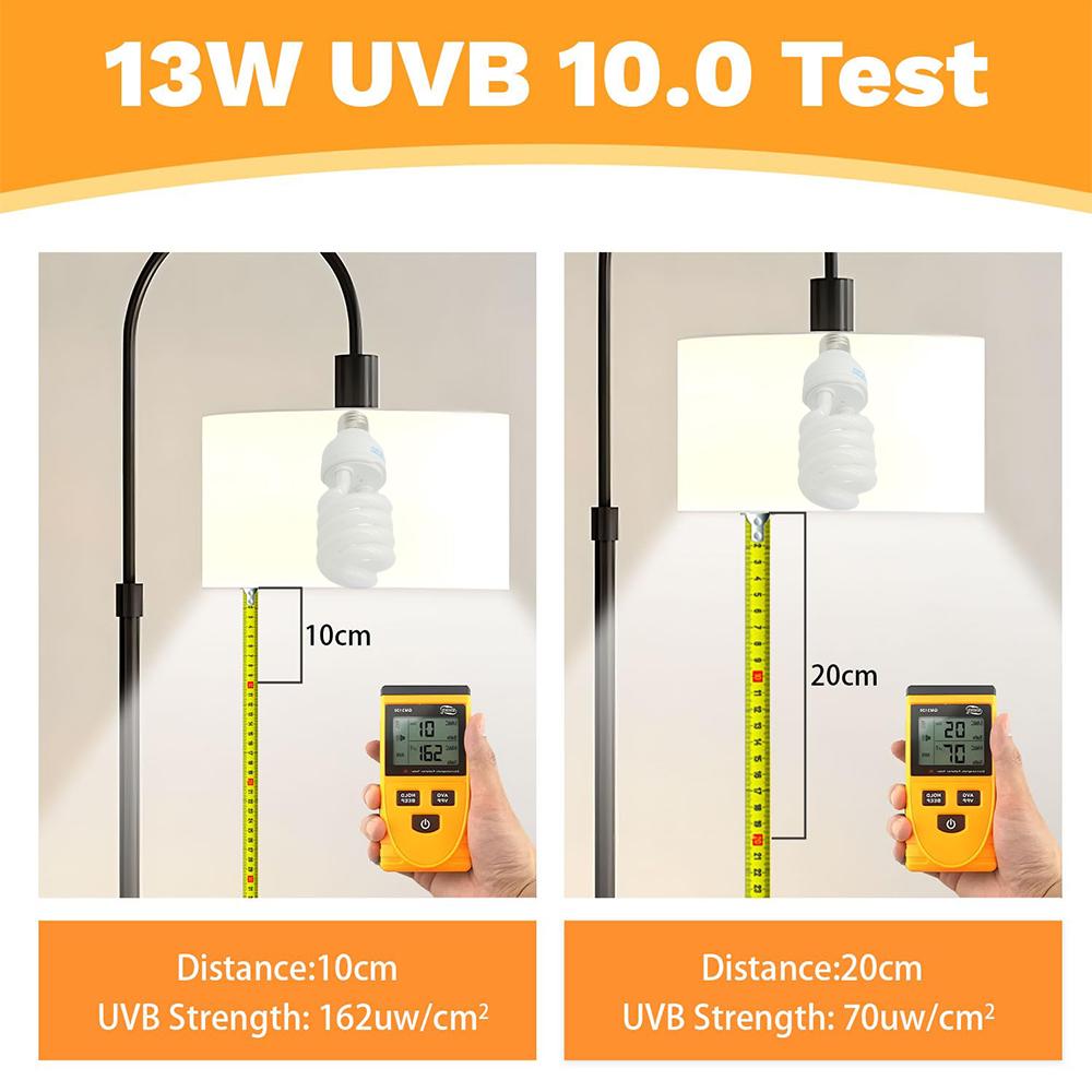 5.0 10.0 15.0 UVB Reptilienlampe 13W /26W UV-Strahlen Energiesparend Terrarium Sonnenlicht Schildkröte Eidechse Schlange Reptilien Heizlampen
