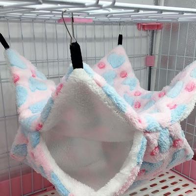 NEW Hammock For Rats Double Thick Plush Warm Bed For Hamster Nest Hanging Hamster House Beds Tr E5N4