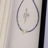 Women's Light Luxury Lapis Lazuli & Freshwater Pearl Necklace – Elegant, Simple, & Fashionable Clavicle Chain