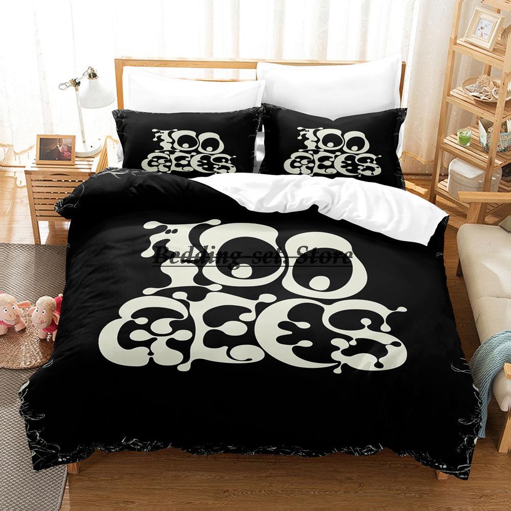 100 Gecs Bedding Set Single Twin Full Queen King Size Bed Set Aldult Kid Bedroom Duvetcover Sets 3D Print Anime Bed Sheet Set