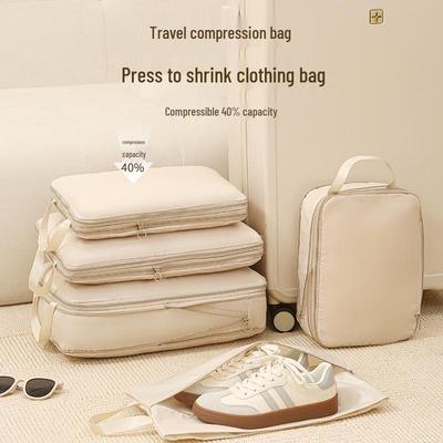 Ensemble de 7 cubes de rangement de voyage - Organisateur de rangement compressible pour vêtements