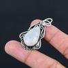 Natural Rainbow Moonstone Gemstone Jewelry 925 Sterling Silver Pendant For Women