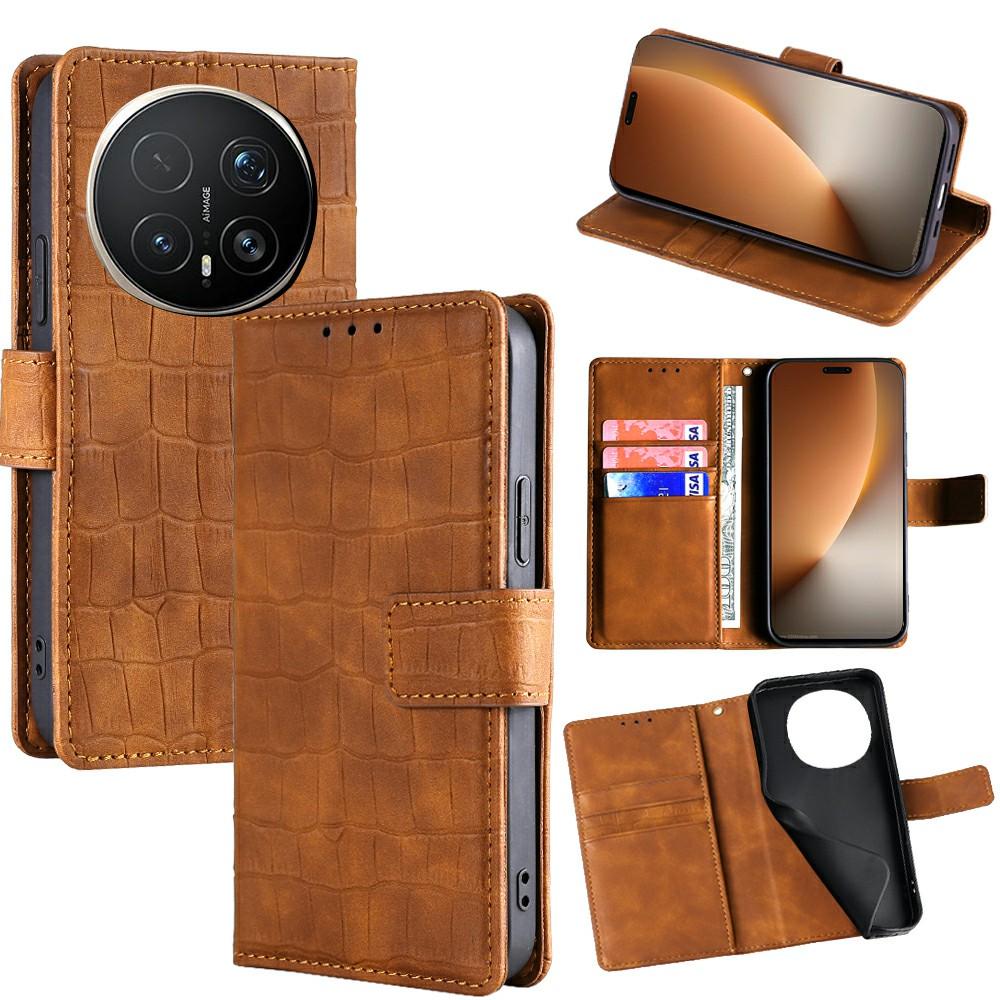 For Honor Magic8 Pro 5G Case Crocodile Texture PU Leather Phone Cover