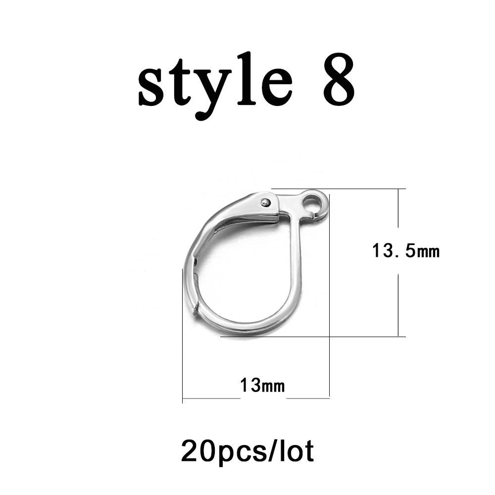 20-50pcs Gold  Stainless Steel Hypoallergenic Earring Hooks Fish Earwire Earrings Clasps Earring Wires For Jewelry Maki