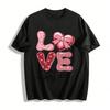 Love All Day Every Day Heart Print Casual Unisex Comfort Tee Pure Cotton T-shirt