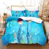 Osomatsu San Themed Bedding Set, Duvet Cover + 2 Pillowcases Matsuno Siblings Pattern for Home & Dorm Daily Use