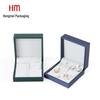 Exquisite Brushed Leather Right-Angle Jewelry Box - Small Three-Piece Set for Earrings, Rings, and Necklaces