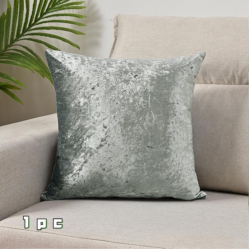 1Pc Solid Color Square Cushion Cover Sofa Cushion Cover Diamondmax Velvet Pillow Cover (without Pillow Core)