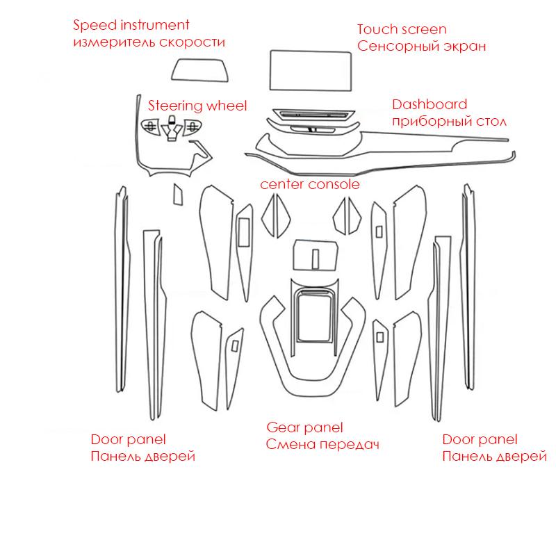 Пленка из ТПУ для VOLKSWAGEN VW ID4 ID 4 Crozz ID6 ID 6 Crozz, наклейка на салон автомобиля, экран центральной консоли, приборная панель, дверная панель, шестерня ID4 crozz gear
