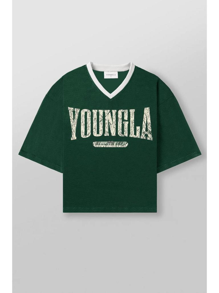 YOUNGLA Breathable Quick-Dry Mesh Running T-Shirt - Short Sleeve for Summer Outdoor Sports & Gym