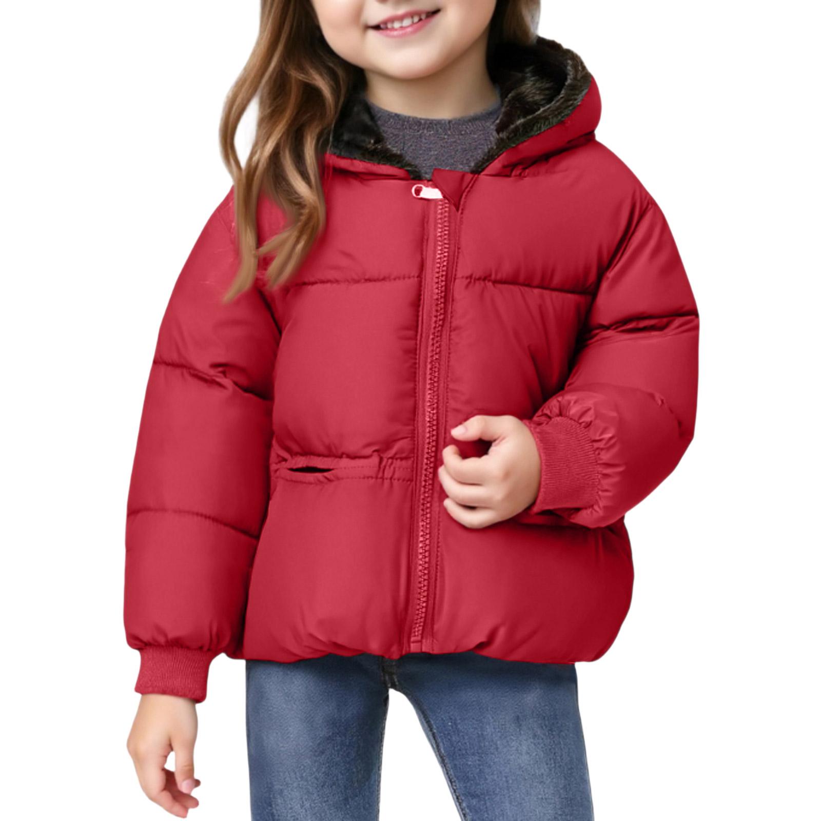 

Kids Pocket Coat - Solid Color Short Cotton Jacket 90 красный