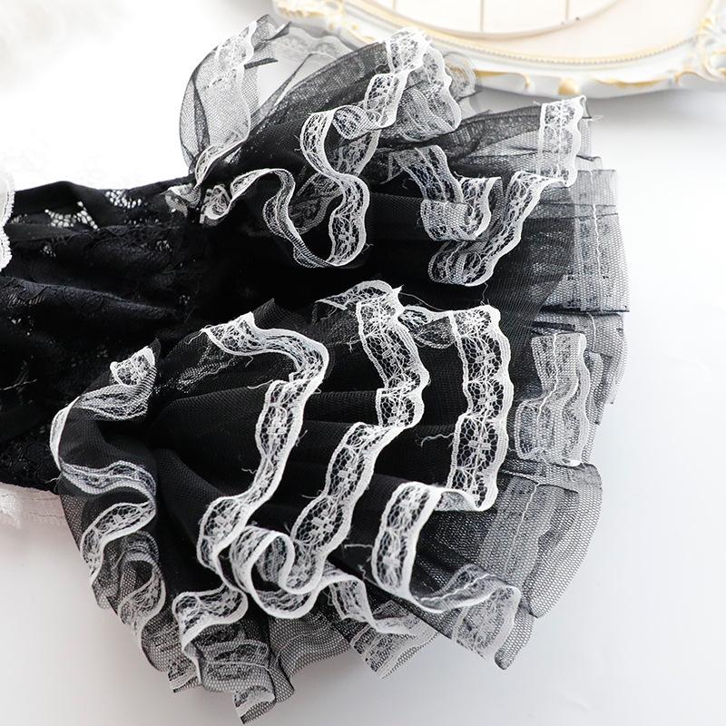 Dog Clothes Spring and Summer Thin Cat Princess Dress Black Lace Dress Hand-made Small Dog Pet.