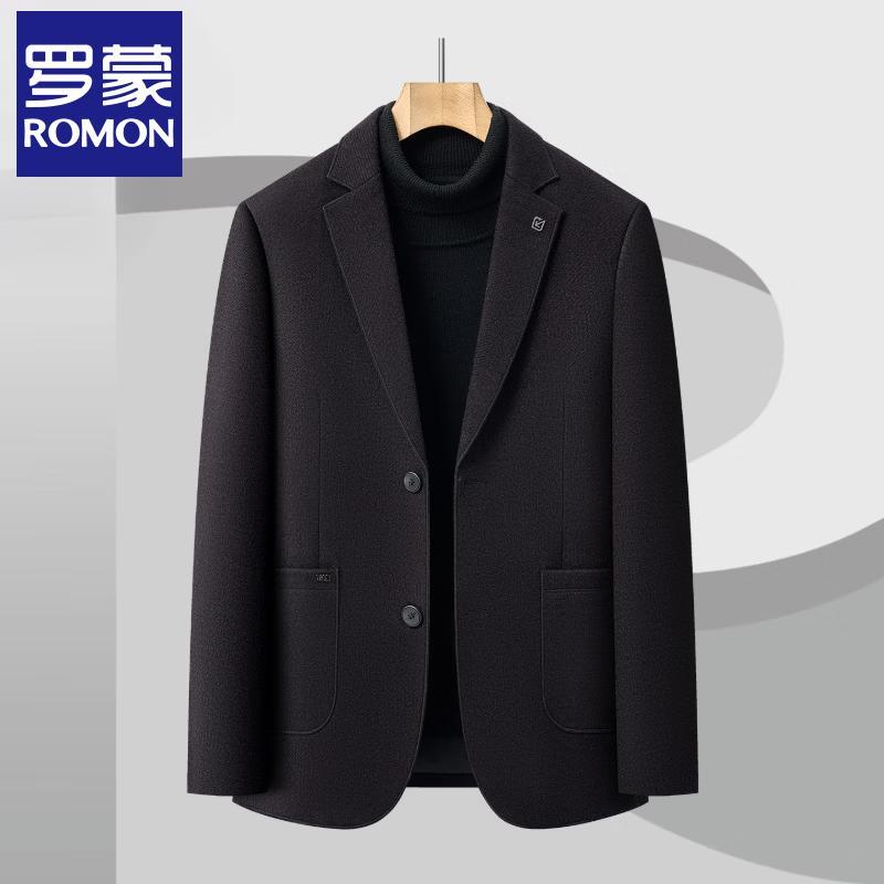 Romons Men's Winter Wool Blend Down Blazer