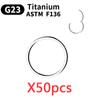 10/50Pcs Hoop Earring G23 Titanium Nose Ring For Women Piercing Jewelry Lip Ear Ring Hoop Mixed Body Clips Hinge