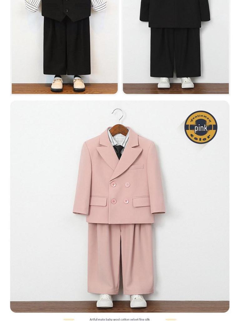 Boys' Spring Casual Suit Set - Formal Page Boy & Piano Performance Wear