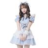 Clearstone Lyrical Palette Cosplay Halloween Gingham Cat Maid JamsCollection Blue Women's