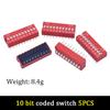 LIZAO DIP Switch Assorted Kit 1/1/1/1/1/6/7/8/11 Position 1.11mm Red Switches 1PCS Each