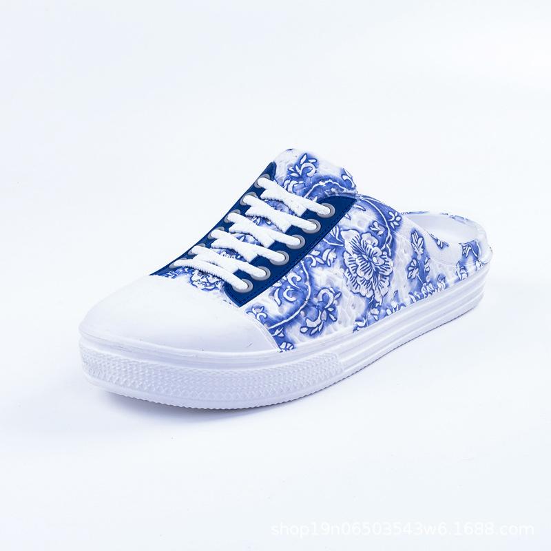 Summer Outdoor Semi-Slipper Mesh Cover Women's Shoes Large Size Beach Shoes Casual Comfortable Breathable And Lightweight