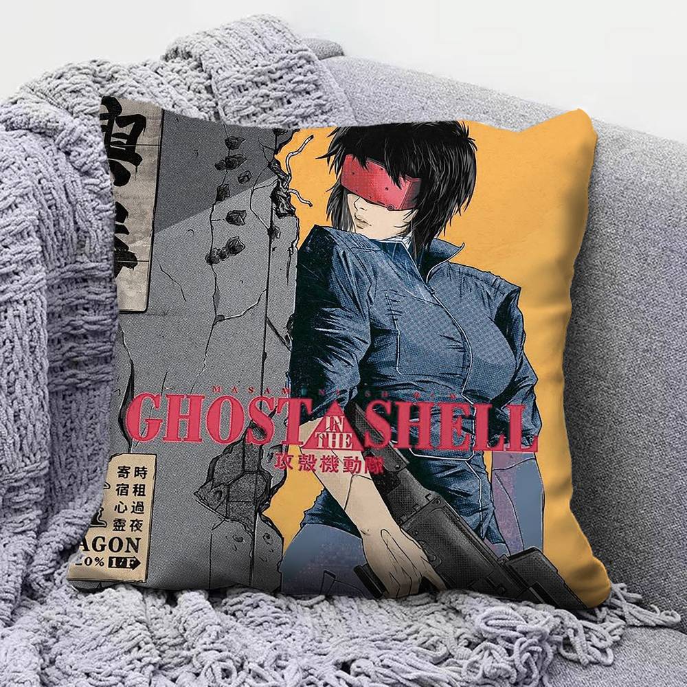 Ghost in the Shell Manga Motoko Kusanagi Pillow Covers, Home Sofa Cushion Covers and Aecorative Custom