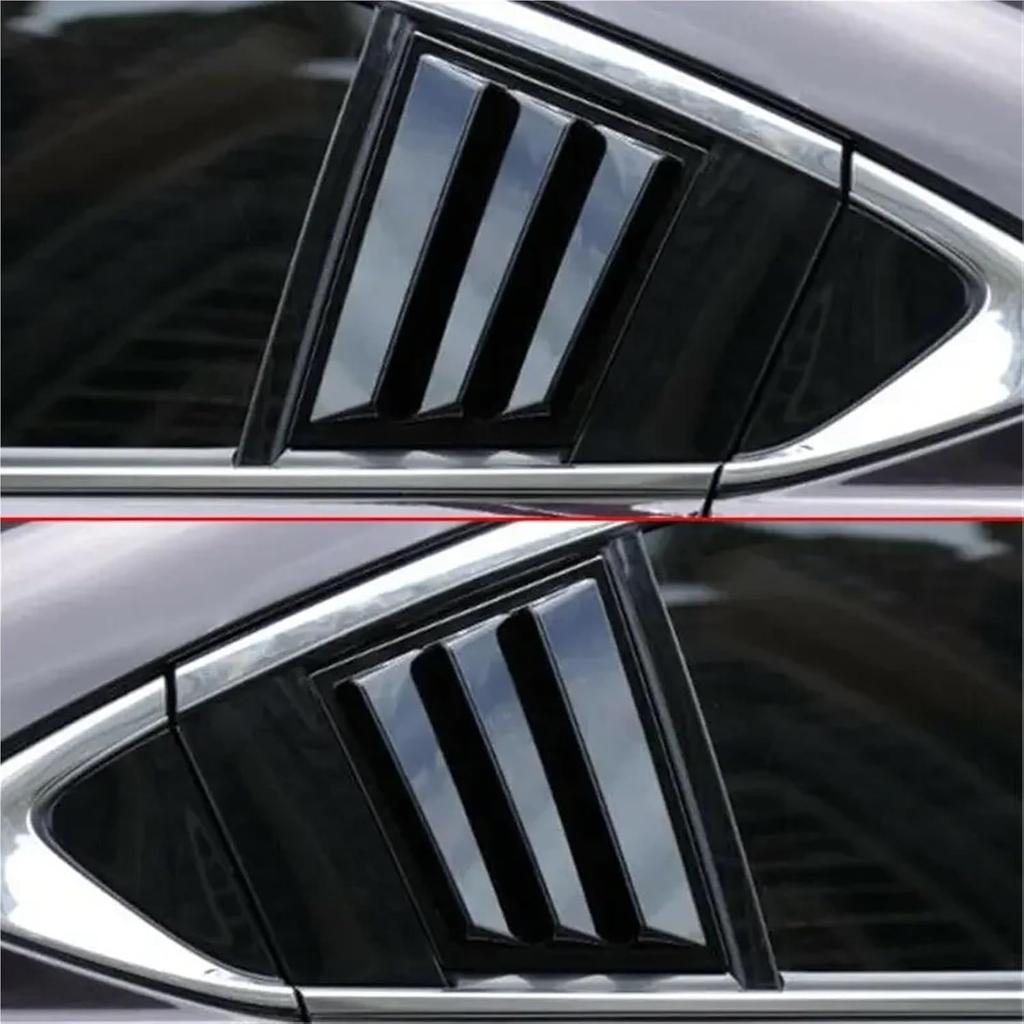 Compatible for Mazda 6 Atenza 2014-2021 Car Rear Louver Window Side Shutter Cover Trim Sticker Vent Scoop ABS Auto Accessories(Carbon)