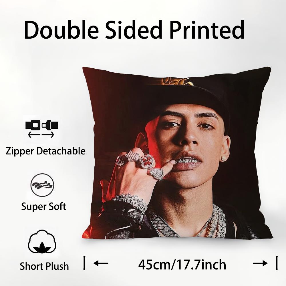 Floyy Menor & Cris Mj Pillow Case Plush Fabric Soft Double Sided Print Sofa Cushion Cover Throw Pillow Covers