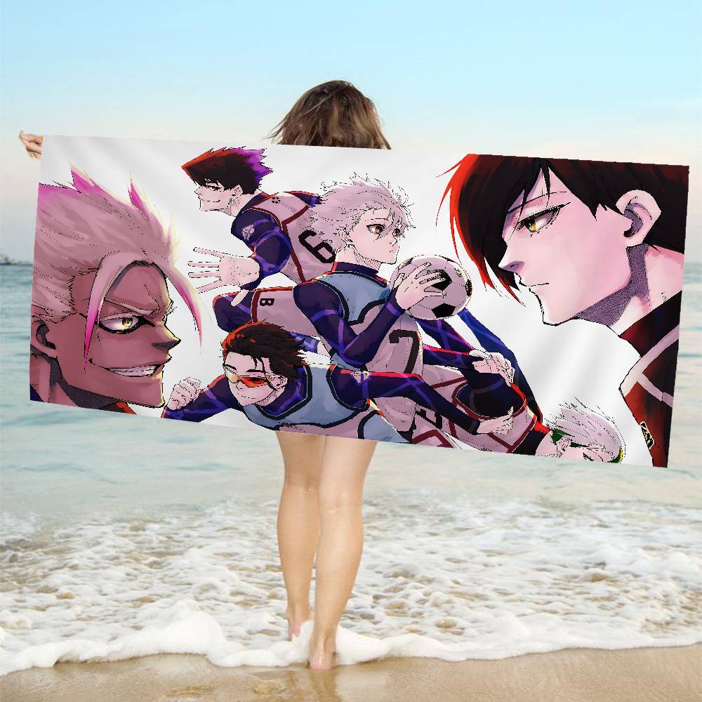 Japan Cartoon Anime B-Blue L-Lock Big Microfiber Beach Towels Quick Dry Sand Beach Towels Pool Towel for Travel Swim Pool Yoga