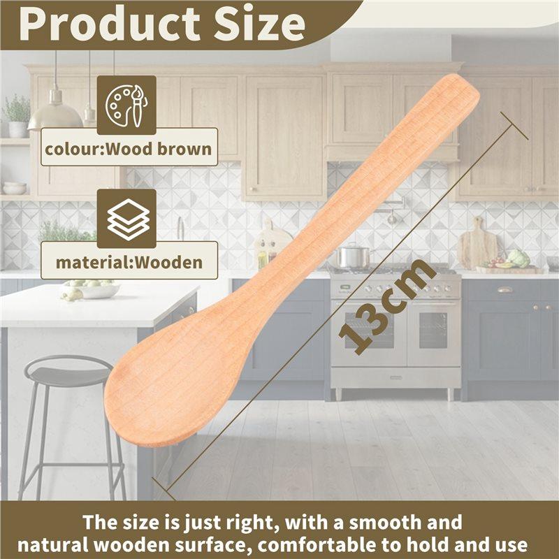 Versatile 30 Pieces Mini Wooden Spoon Small Soup Spoons Serving Spoons Condiments Spoons Wooden Honey Teaspoon