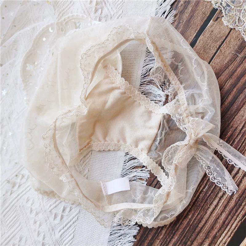 Süße Sexy Slips Niedlich Mesh Spitze Schleife Verführung Niedrige Taille Höschen Frauen Unterwäsche
