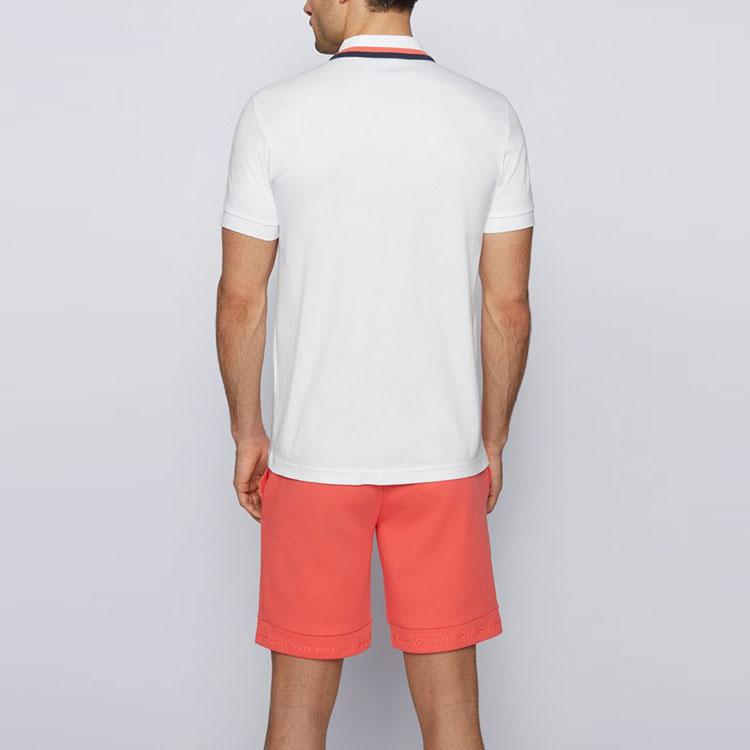 HUGO BOSS Stripes Short Sleeved Polo Shirt Men's White 50452874-100