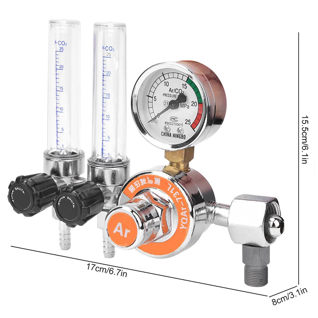Regulator de Presiune Argon Aliaj Zinc Tub Dublu Filet Femelă G58in Echipament de Sudură
