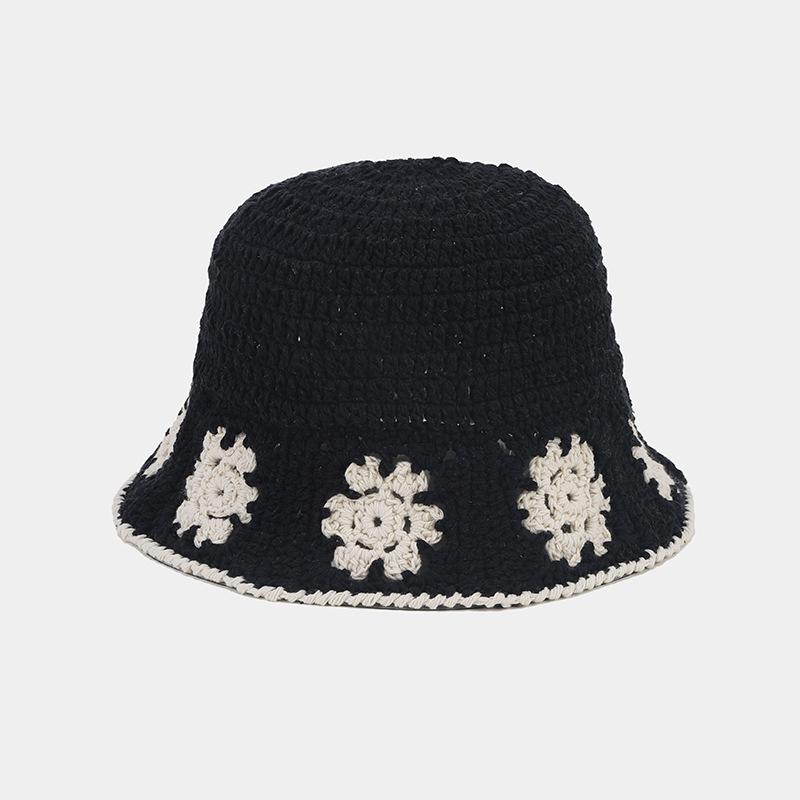 Hollow Floral Crochet Bucket Hat - Handmade Vacation Sun Hat Versatile & Artistic Design for Women Crochet Cap