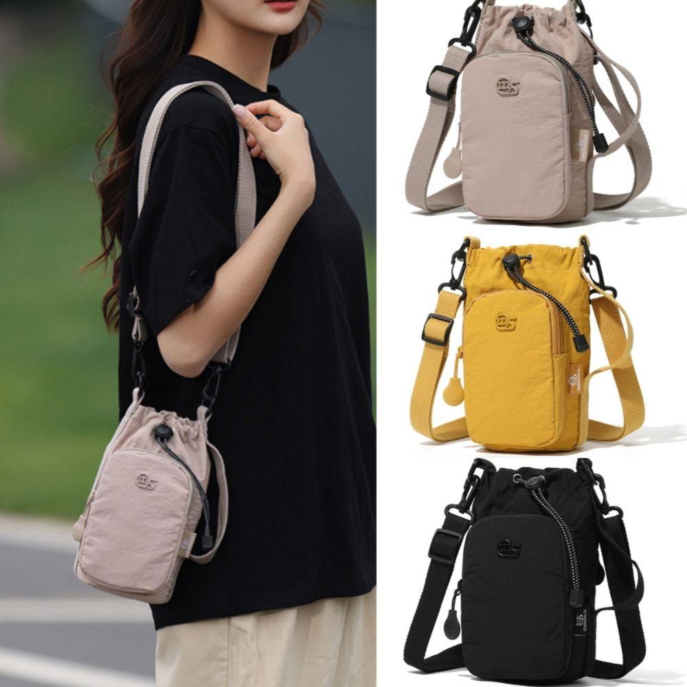 Fashion Adjustable Strap Shoulder Bag Light Weight Multi-pocket Messenger Bag Durable All-match Phone Bag