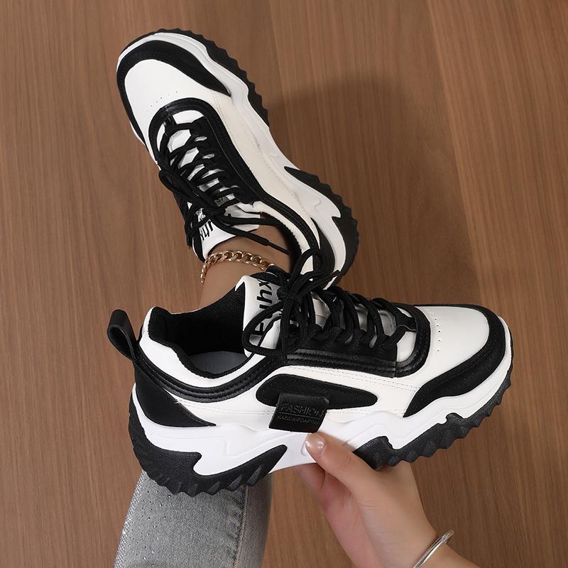 Scarpe da DonnainsDad shoesNuove Scarpe da Ginnastica Bianche Versatili con Suola Spessa per Primavera e Autunno Celebrità di Internet -Vendita Casual Sp