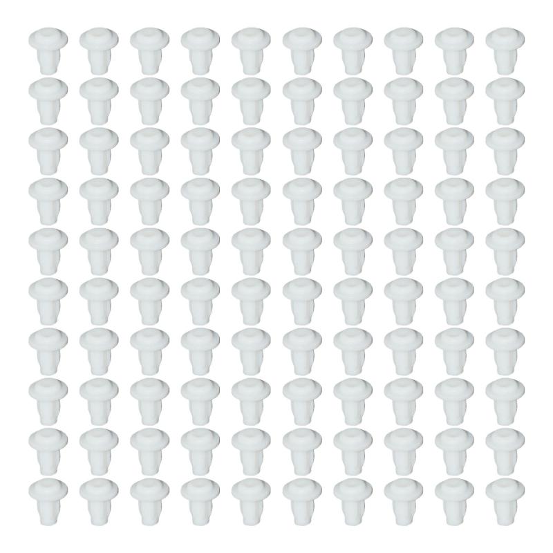 

100Pcs Table Furniture Embedded Bumper Silicone Hole Plugs NonSlip Bumper Feet Pads Cabinet Door Grippers Enduring белый