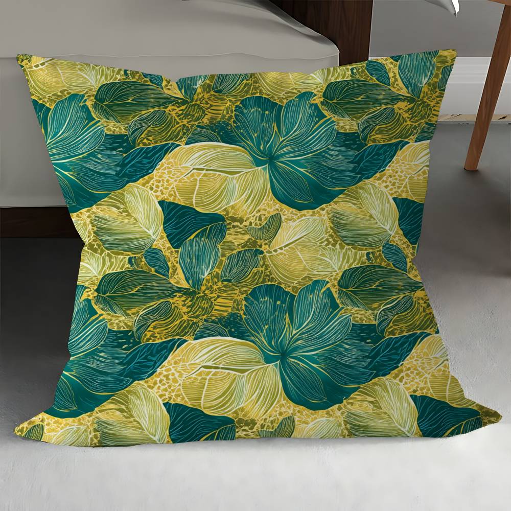 Elegant And Gentle Floral Print Cushion Cover Decorative Pillow Sofa Home Decor Case Pillow Cases