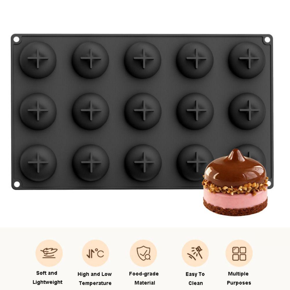 New 15-Cavity Mousse Cake Mold 3D Shape Easy Release Fruit Dessert Mold Non-Stick Heat-Resistant Pudding Mould Afternoon Tea