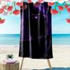 Mystical Glowing-eyed Raven Print Beach Towel, Quick Drying, Suitable for Travel, Outdoor Sports, Jogging, the Beach and Swimming, Gift