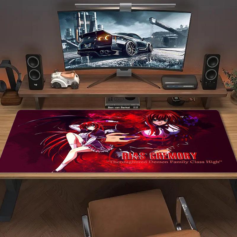 Rias Gremory Color Mouse Pad Large Gaming Table Cushion Non-slip Laptop Tablet Big Mousepad XXL Mat Mini PC Playmat With Lock edge