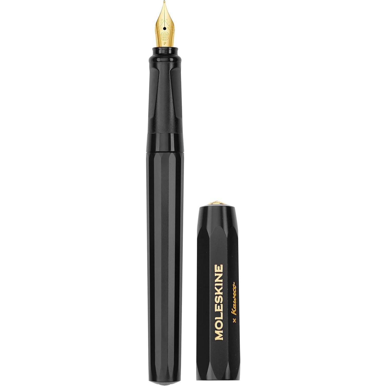Moleskine Pen x Kaweco Fountain KAWFOUNTPENFBK Pen, Black, F-Shaped, чёрный