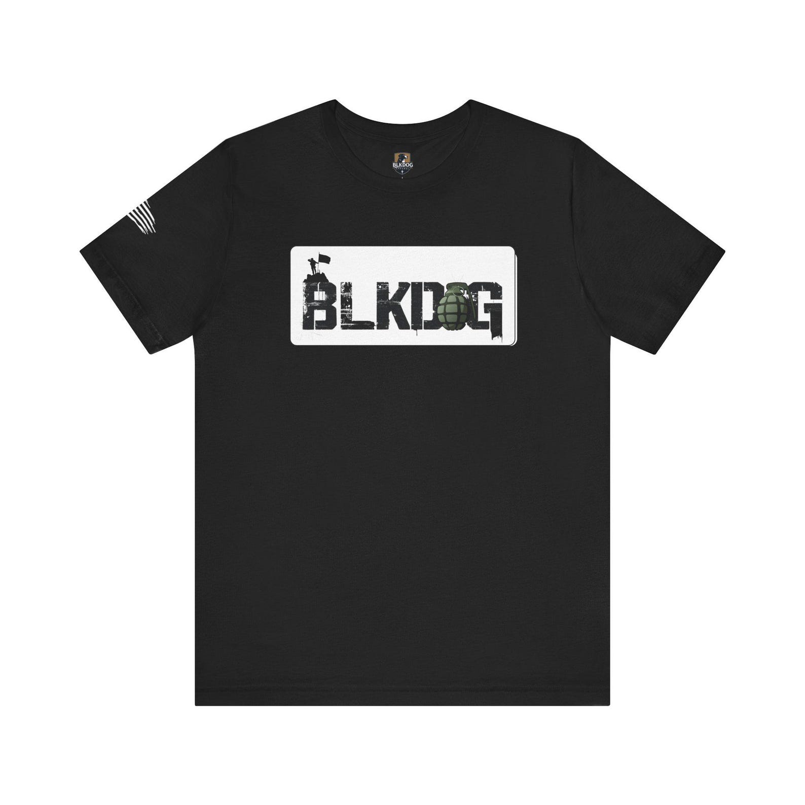 BLKDOG Graphic Unisex Short Sleeve Tee - Military Style Tee 4XL