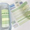 6Pcs/Lot Basic Grid Style Decorative Tape Cute Cartoon Creative Pink/Green/Red Washi Tape School Stationery