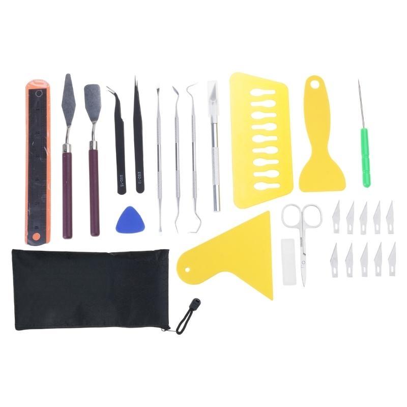 25PCS Model Tools Weeding Plotter Accessories Tweezers Spatula Hook Weeders