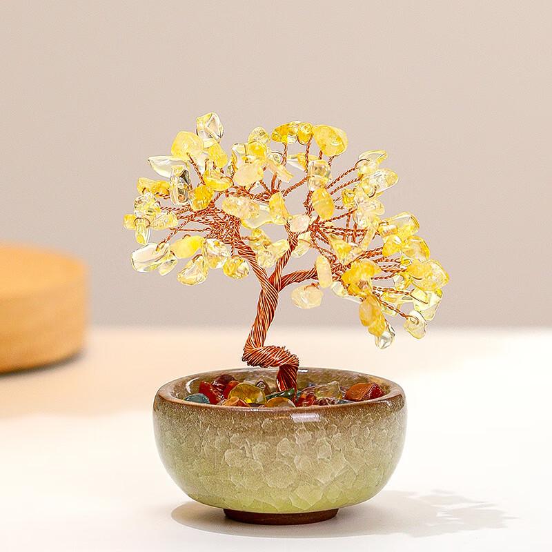 Lucky Cat & Money Tree Desk Ornament