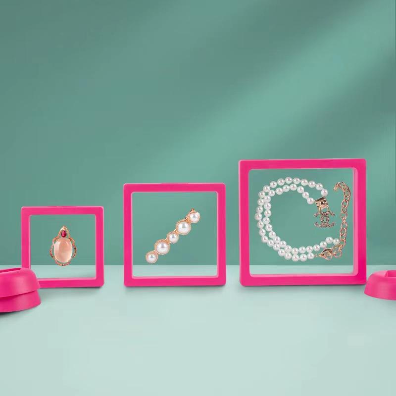 Transparent PE Film Suspension Box Ring Pendant Jewelry Packaging Box Jewelry and Accessories Badge Display Boxes 10pcs Dustproof and Antioxidant