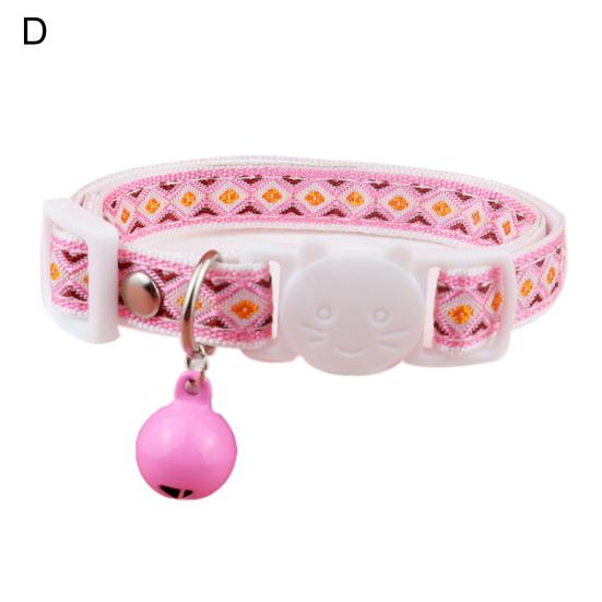 Pet Necklace Colorful Grids Pattern Anti-suffocation Fine Workmanship Breakaway Pet Cats Collars