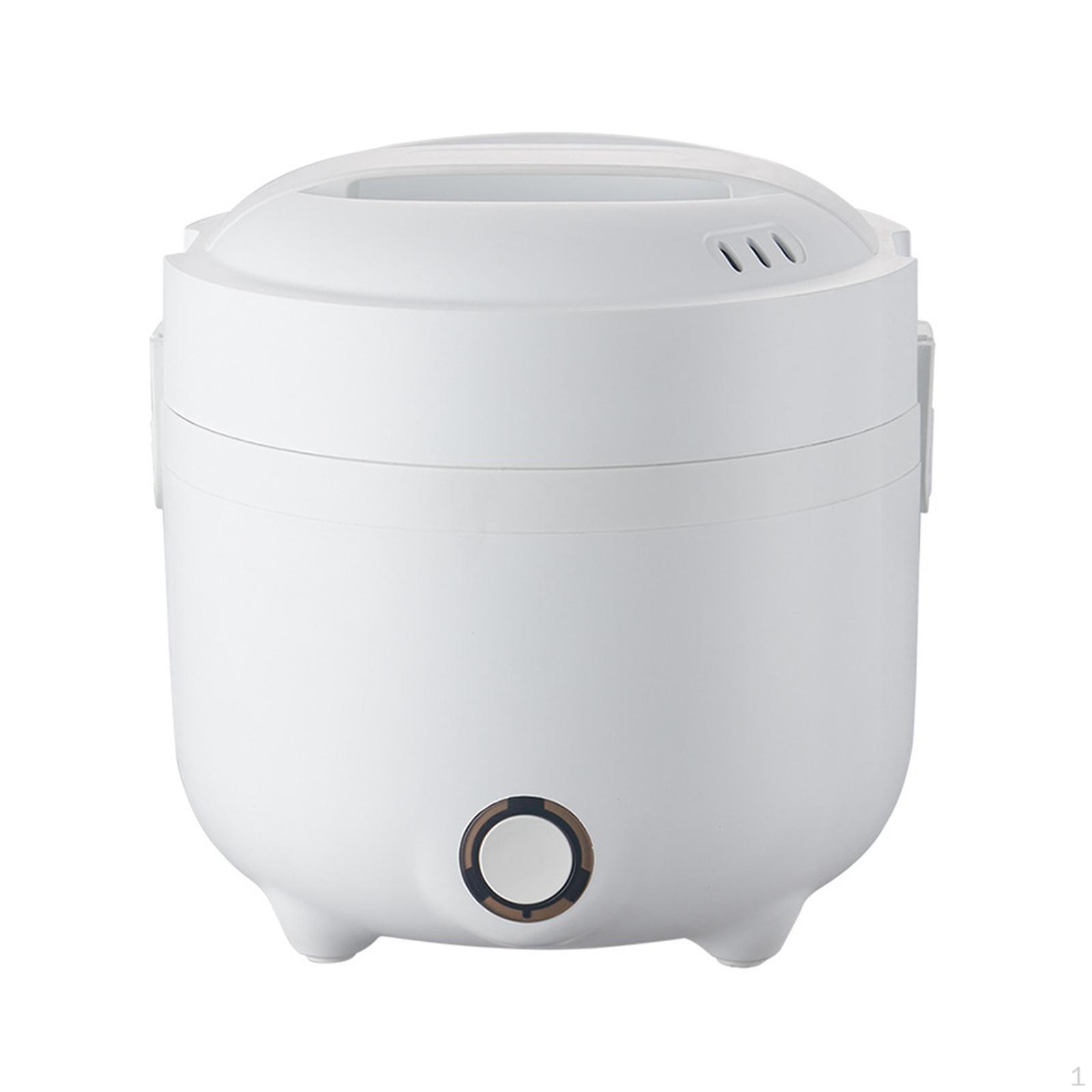 Электрический подогреваемый ланч-бокс 1,3 л, подогреваемый, герметичный, съемный контейнер для еды, нержавеющая сталь белый